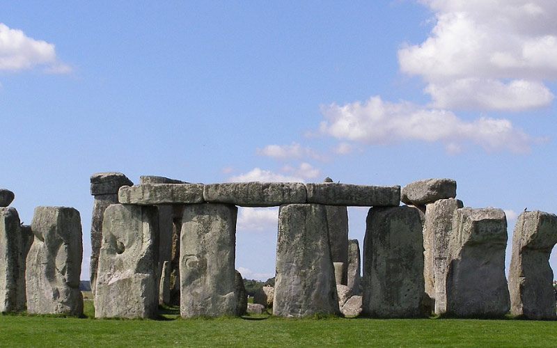 Aerial view of Stonehenge stone circle in England