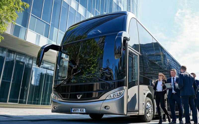 Corporate coach hire in London for business travel and events