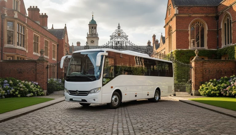 London coach hire driver helping students on a school trip